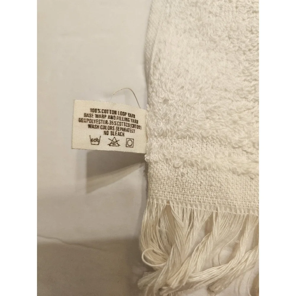 Vintage Cannon 70s Retro Butterfly Hand Kitchen Towel Dish Fringe Hippie